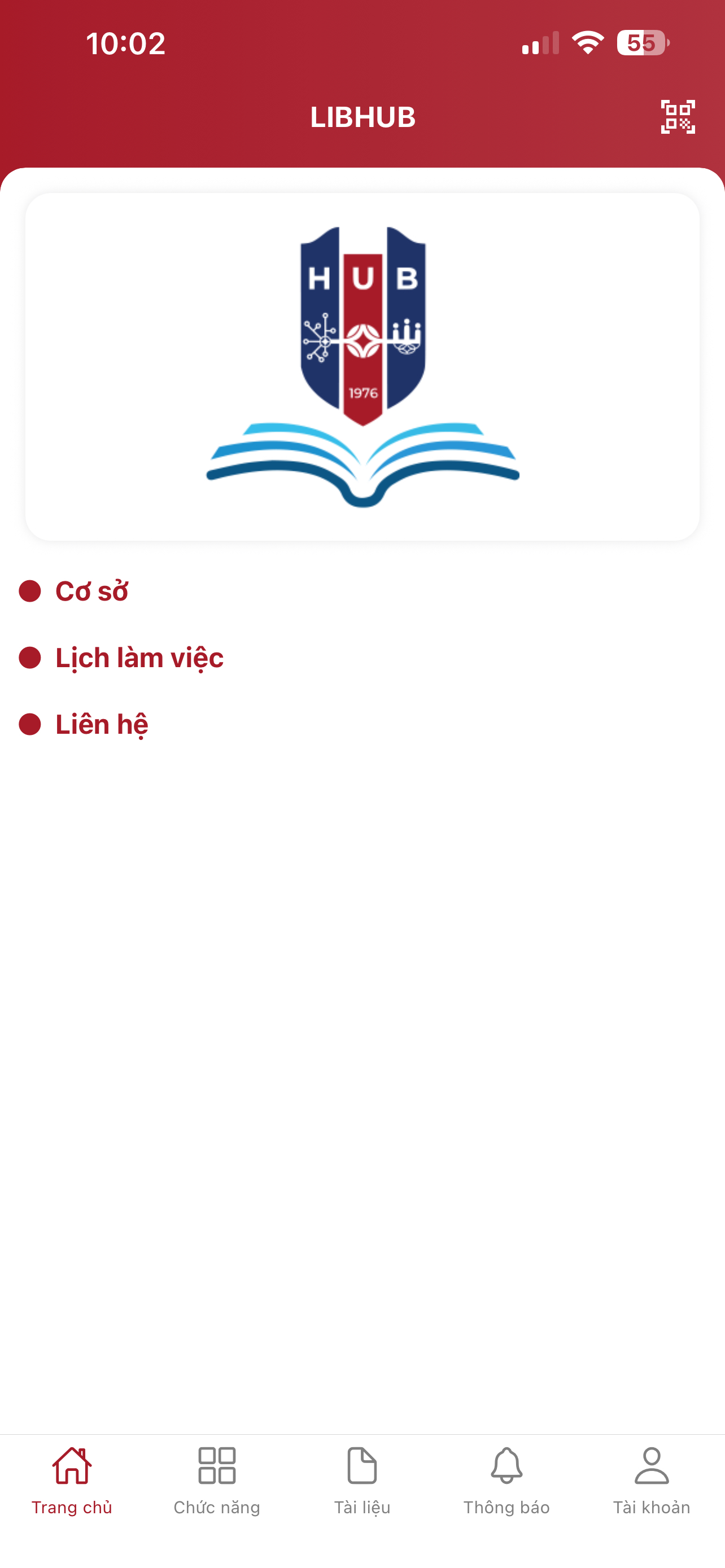 Màn hình ứng dụng